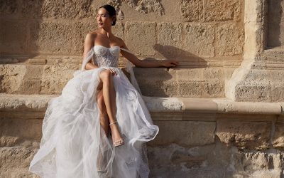 Vestidos de novia con transparencias, colección 2023